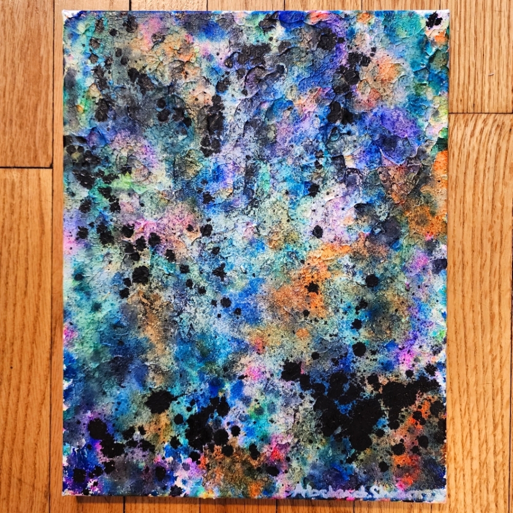HANDCRAFTED Abstract Painting HANDPAINTED Artwork HANDMADE Wall Art Decor 11x14 - Picture 3 of 16